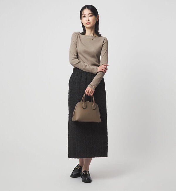 UNITED ARROWS green label relaxing「ラメ リブ ボートネック カットソー」|Tシャツ・カットソー|