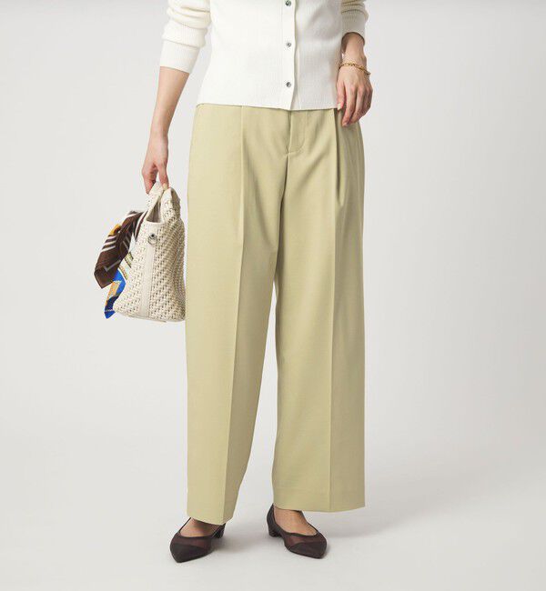 UNITED ARROWS green label relaxing「［size SHORT/TALLあり］Daily Chic カバー ワイド パンツ」|スラックス|LIME