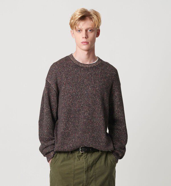 BEAUTY&YOUTH UNITED ARROWS「VIBRENT ブレンド コットン クルーネック ニット」|ニット・セーター|DK.GRAY