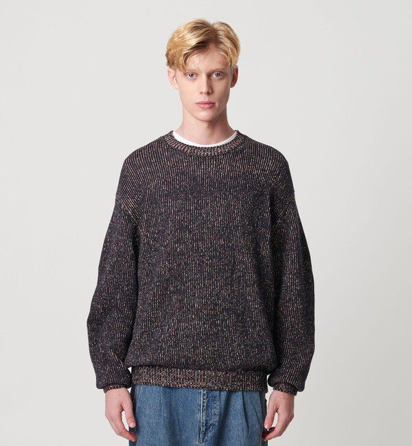 BEAUTY&YOUTH UNITED ARROWS「VIBRENT ブレンド コットン クルーネック ニット」|ニット・セーター|
