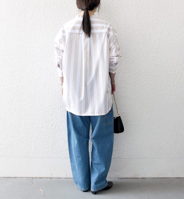 SHIPS any「SHIPS any:〈洗濯機可能〉REPREVE バンド カラー シャツ」|シャツ・ブラウス|