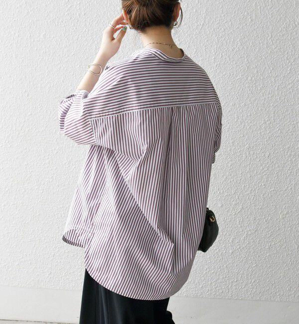 SHIPS any「SHIPS any:〈洗濯機可能〉REPREVE バンド カラー シャツ」|シャツ・ブラウス|