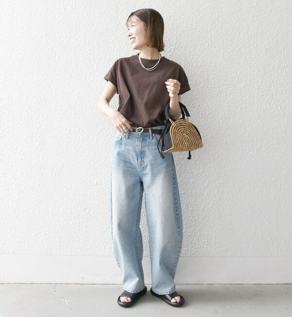 SHIPS any「SHIPS any:〈抗菌防臭/洗濯機可能〉USAコットン フレンチスリーブ TEE」|Tシャツ・カットソー|