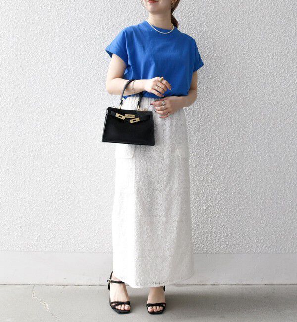 SHIPS any「SHIPS any:〈抗菌防臭/洗濯機可能〉USAコットン フレンチスリーブ TEE」|Tシャツ・カットソー|