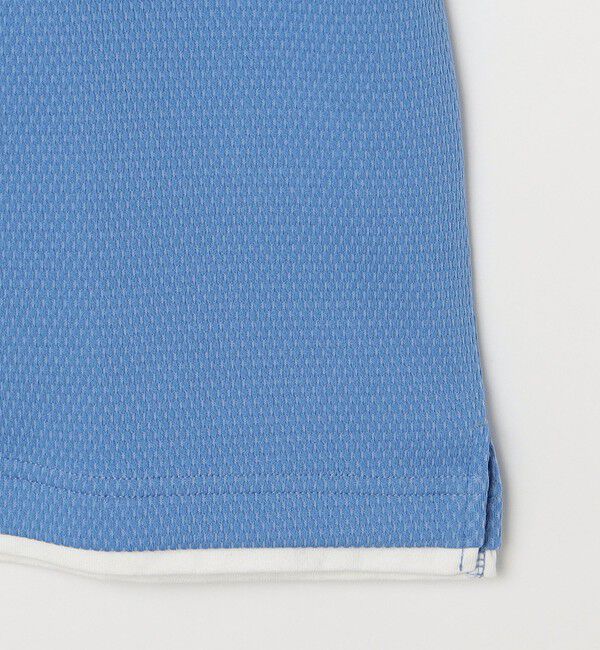 SHIPS any「【WEB限定】SHIPS any: キーネック ジャカード フェイクレイヤード Tシャツ◇」|Tシャツ・カットソー|