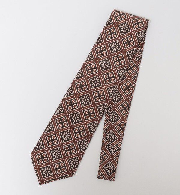 SHIPS「【SHIPS別注】Stefano cau: バティック プリント ネクタイ 2」|ネクタイ・蝶ネクタイ|ブラウン