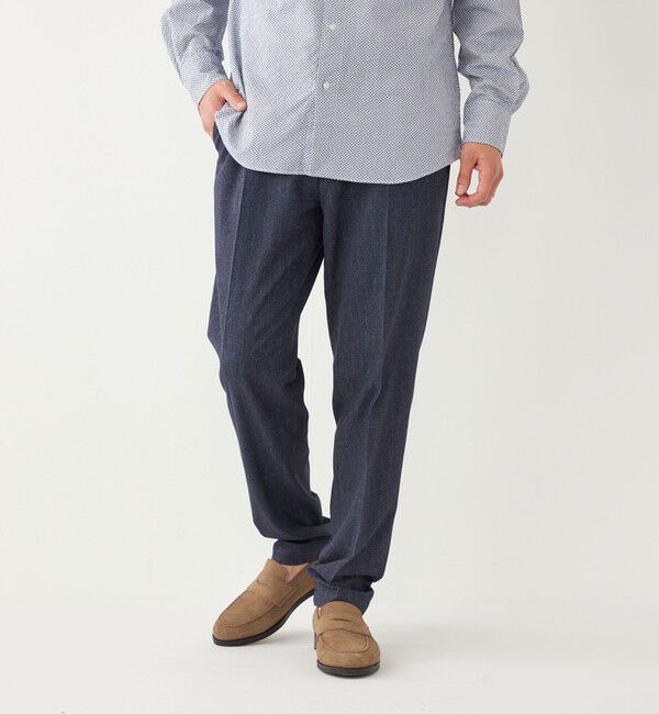 SHIPS Colors 「SHIPS Colors:〈洗濯機可能〉AVANT パンツ(セットアップ対応可能)」|スラックス|ネイビー