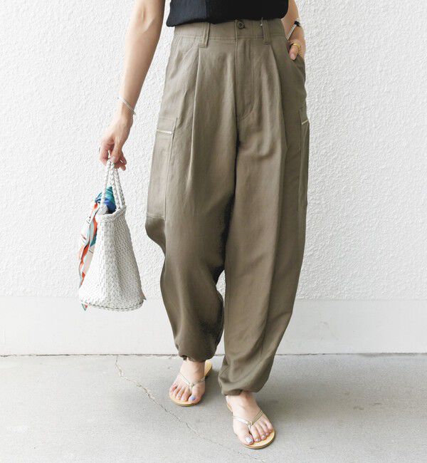 SHIPS for women「〈手洗い可能〉裾 ドロスト カーゴ パンツ 2」|カーゴ|