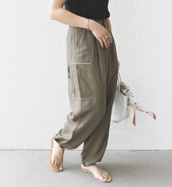 SHIPS for women「〈手洗い可能〉裾 ドロスト カーゴ パンツ 2」|カーゴ|