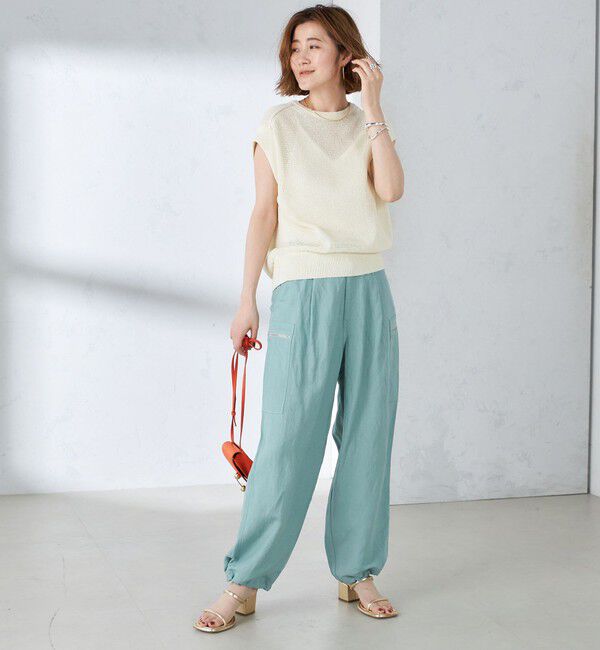 SHIPS for women「〈手洗い可能〉裾 ドロスト カーゴ パンツ 2」|カーゴ|