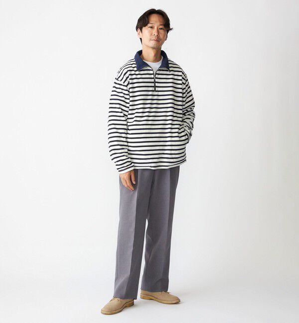 SHIPS「SHIPS: リバーシブル ボーダー フリース ハーフジップ プルオーバー」|プルオーバー|