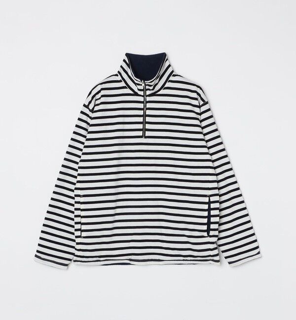 SHIPS「SHIPS: リバーシブル ボーダー フリース ハーフジップ プルオーバー」|プルオーバー|