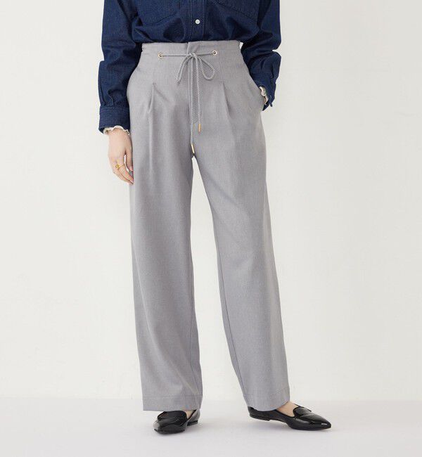 SHIPS Colors 「SHIPS Colors:〈手洗い可能〉ウールライク イージー パンツ◇」|その他|ライトグレー