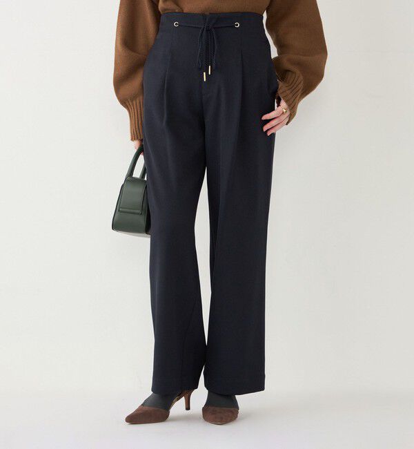 SHIPS Colors 「SHIPS Colors:〈手洗い可能〉ウールライク イージー パンツ◇」|その他|ネイビー