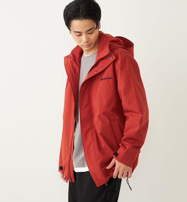 SHIPS Colors 「【SHIPS Colors別注】FIRST DOWN: 〈洗濯機可能〉ジップ フード ブルゾン」|ブルゾン・スタジャン|レッド