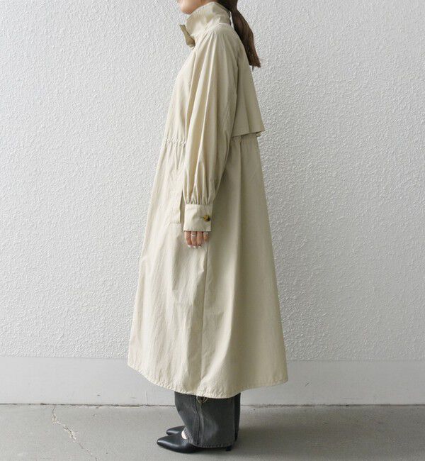 SHIPS any「SHIPS any:〈洗濯機可能〉スタンドカラー ドロスト ギャザー ロング コート」|その他|