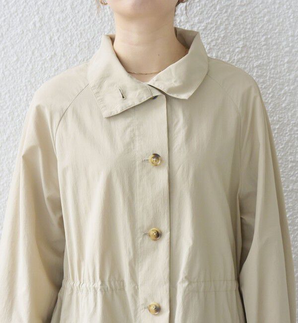 SHIPS any「SHIPS any:〈洗濯機可能〉スタンドカラー ドロスト ギャザー ロング コート」|その他|