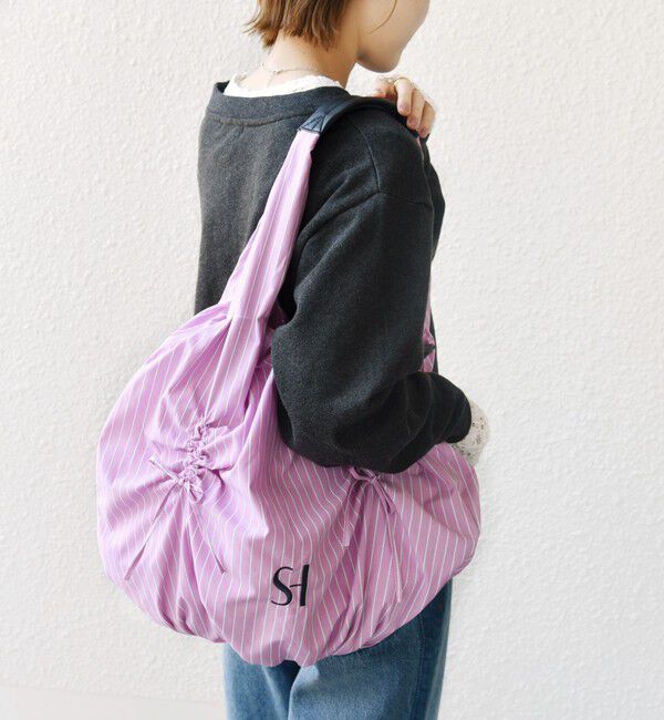 SHIPS for women「【WEB限定】ストライプ ドロスト バッグ」|トートバッグ|