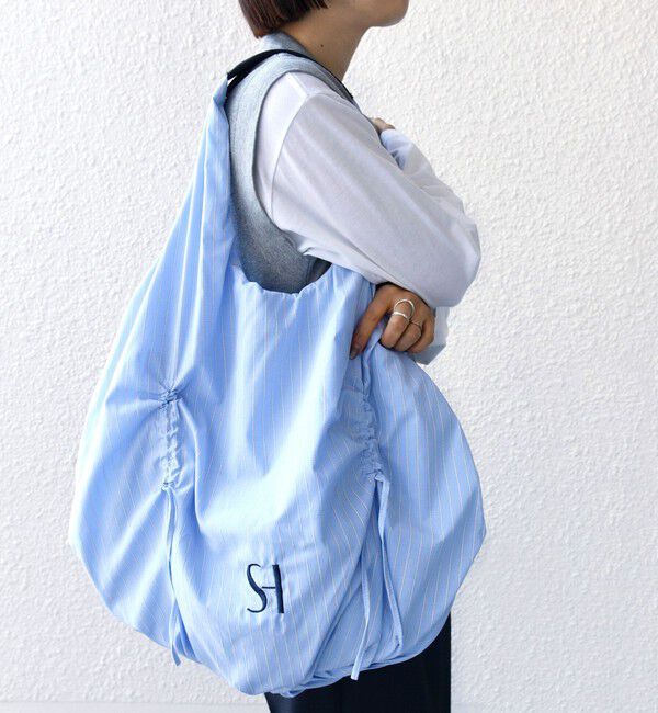 SHIPS for women「【WEB限定】ストライプ ドロスト バッグ」|トートバッグ|