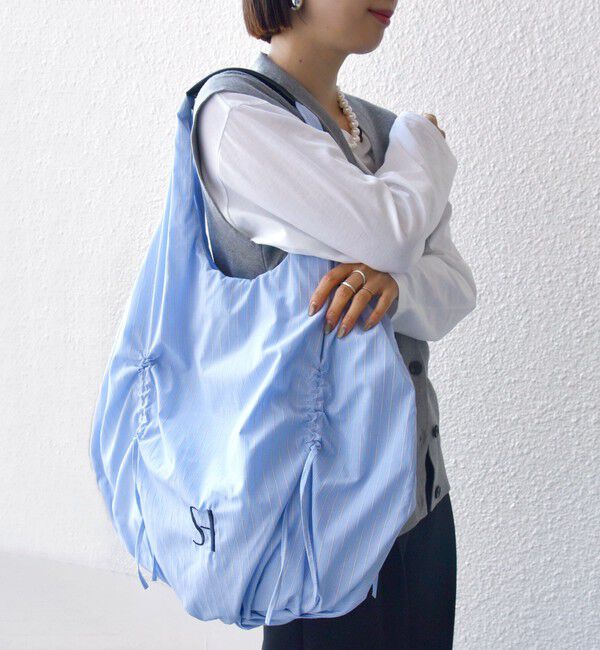 SHIPS for women「【WEB限定】ストライプ ドロスト バッグ」|トートバッグ|