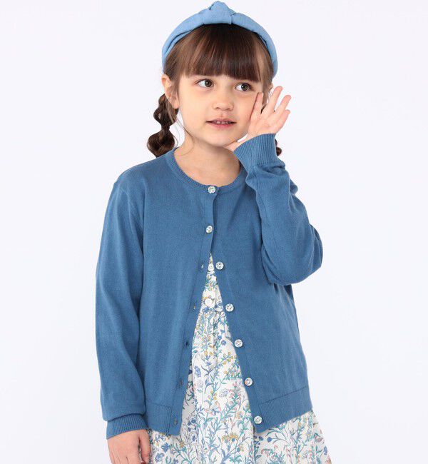 SHIPS KIDS「SHIPS KIDS:100～130cm / リバティ カーディガン」|カーディガン|ブルー