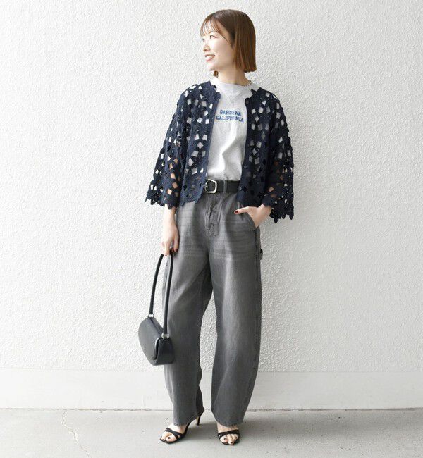 SHIPS any「SHIPS any:〈手洗い可能〉フラワー クロシェ レース カーディガン」|カーディガン|