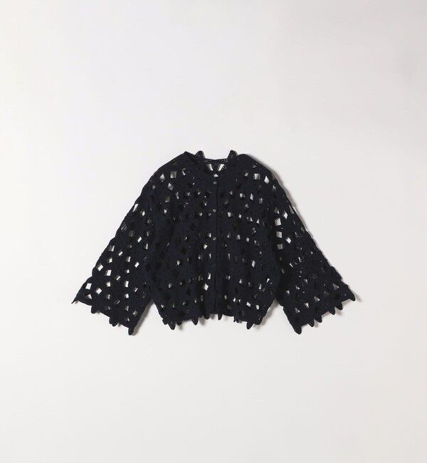 SHIPS any「SHIPS any:〈手洗い可能〉フラワー クロシェ レース カーディガン」|カーディガン|