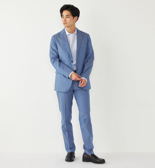 SHIPS Colors 「SHIPS Colors:〈洗濯機可能〉デニム ライク スラックス(セットアップ対応可能)」|スラックス|