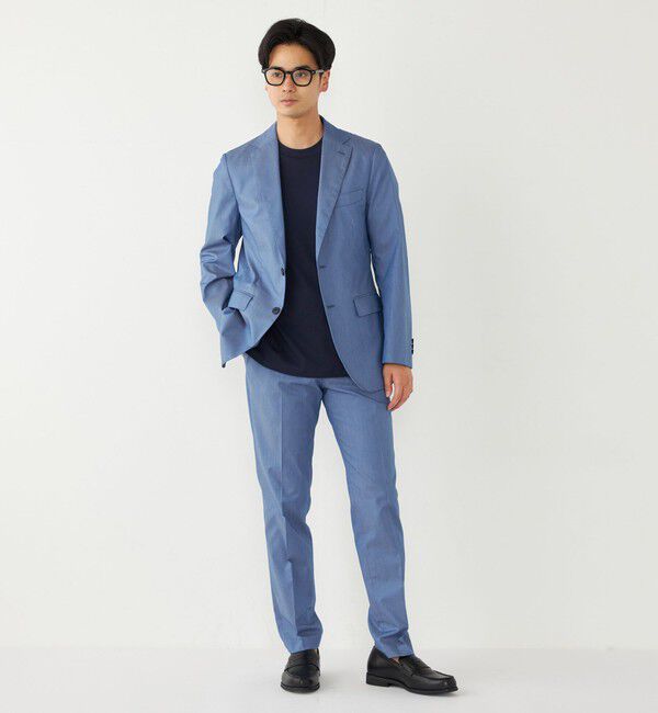 SHIPS Colors 「SHIPS Colors:〈洗濯機可能〉デニム ライク スラックス(セットアップ対応可能)」|スラックス|