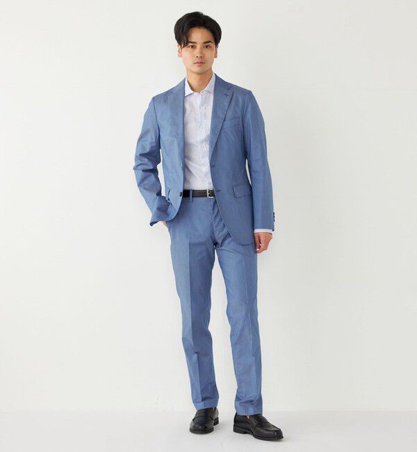 SHIPS Colors 「SHIPS Colors:〈洗濯機可能〉デニム ライク スラックス(セットアップ対応可能)」|スラックス|