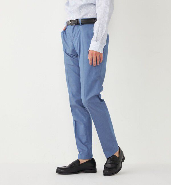 SHIPS Colors 「SHIPS Colors:〈洗濯機可能〉デニム ライク スラックス(セットアップ対応可能)」|スラックス|