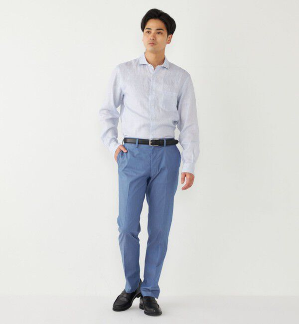 SHIPS Colors 「SHIPS Colors:〈洗濯機可能〉デニム ライク スラックス(セットアップ対応可能)」|スラックス|