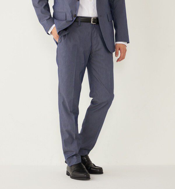 SHIPS Colors 「SHIPS Colors:〈洗濯機可能〉デニム ライク スラックス(セットアップ対応可能)」|スラックス|