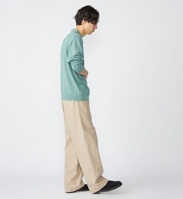 SHIPS「SHIPS:〈手洗い可能/抗菌防臭〉16ゲージ インレイ ロングスリーブ ポロニット」|ニット・セーター|