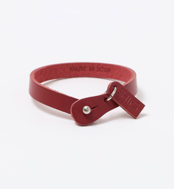SHIPS Colors 「SHIPS Colors:日本製 レザー ブレスレット」|ブレスレット・バングル|レッド