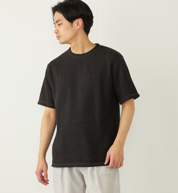 SHIPS Colors 「SHIPS Colors:〈洗濯機可能〉ローゲージ カノコ TEE◇」|Tシャツ・カットソー|ブラック