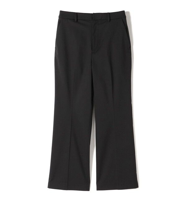 SHIPS for women「SHIPS Primary Navy Label:センタープレス ストレート ライン パンツ」|スラックス|ブラック