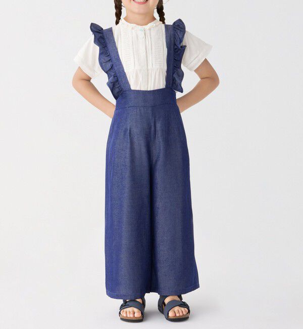 SHIPS Colors 「SHIPS Colors:110～140cm /〈洗濯機可能〉フリル オーバーオール」|オールインワン|ネイビー