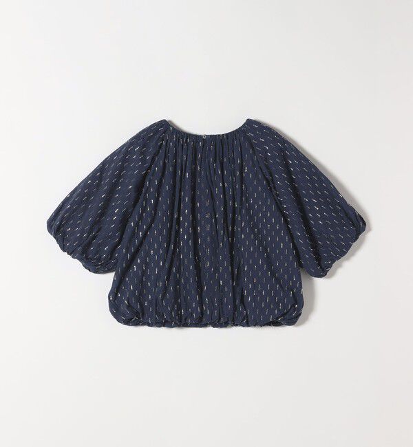 SHIPS any「SHIPS any:〈洗濯機可能〉ラメ ドビー ギャザー パフ スリーブ ブラウス」|シャツ・ブラウス|