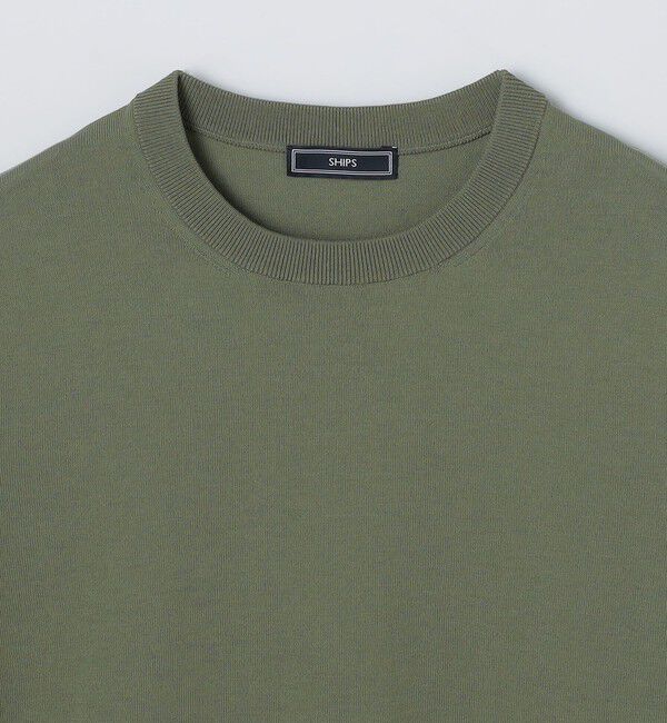 SHIPS「SHIPS: ICE COTTON クルーネック ショートスリーブ ニットTシャツ」|Tシャツ・カットソー|