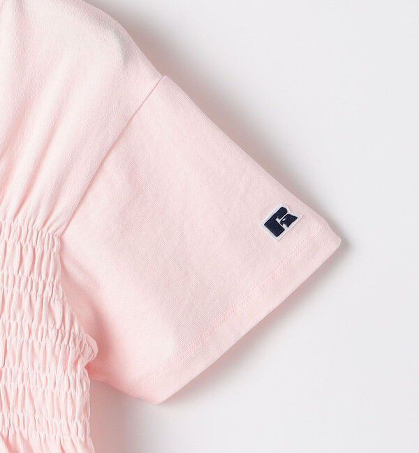 SHIPS KIDS「【SHIPS KIDS別注】RUSSELL ATHLETIC:140～150cm/ ギャザー プリント 半袖 TEE」|Tシャツ・カットソー|