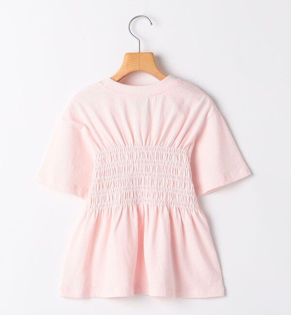 SHIPS KIDS「【SHIPS KIDS別注】RUSSELL ATHLETIC:140～150cm/ ギャザー プリント 半袖 TEE」|Tシャツ・カットソー|