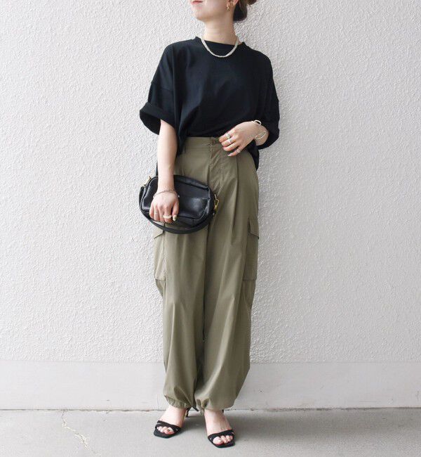 SHIPS any「SHIPS any:〈接触冷感/汗染み防止加工/洗濯機可能〉ラウンドヘム クルー ビッグ TEE」|Tシャツ・カットソー|