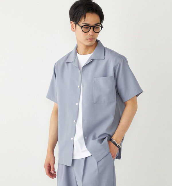 SHIPS Colors 「SHIPS Colors:〈洗濯機可能〉ポリトロ オープンカラー シャツ」|シャツ・ブラウス|