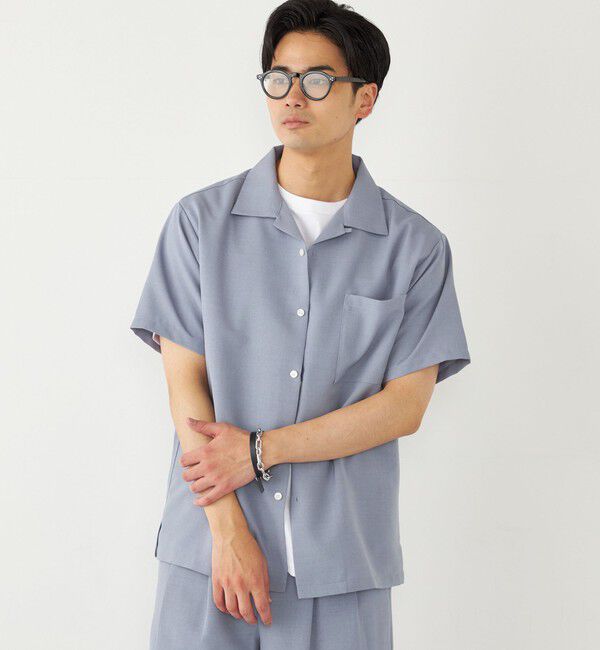 SHIPS Colors 「SHIPS Colors:〈洗濯機可能〉ポリトロ オープンカラー シャツ」|シャツ・ブラウス|