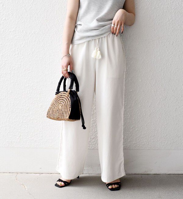 SHIPS any「bon_meur:〈手洗い可能〉ブレイド ロープ デザイン タッセル ワイド パンツ」|その他|