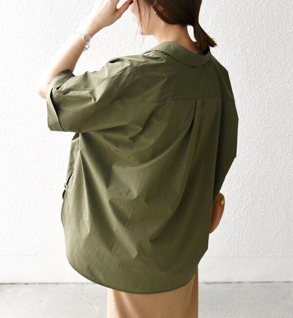 SHIPS any「SHIPS any:〈洗濯機可能〉タイプライター スリット ポケット ビッグ シャツ」|シャツ・ブラウス|