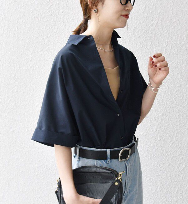 SHIPS any「SHIPS any:〈洗濯機可能〉タイプライター スリット ポケット ビッグ シャツ」|シャツ・ブラウス|