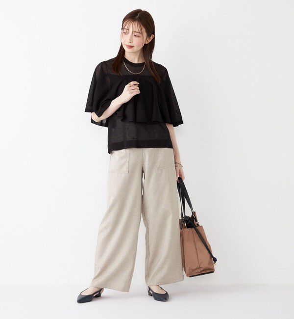 SHIPS Colors 「SHIPS Colors:〈手洗い可能〉シアー フレアスリーブ ニット◇」|ニット・セーター|