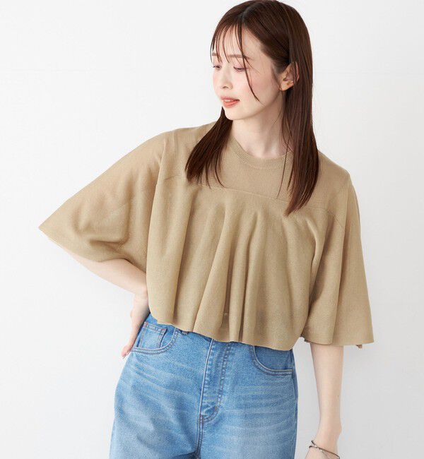 SHIPS Colors 「SHIPS Colors:〈手洗い可能〉シアー フレアスリーブ ニット◇」|ニット・セーター|